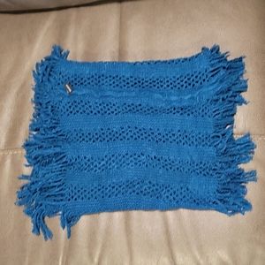 Soft infinity knit blue scarf